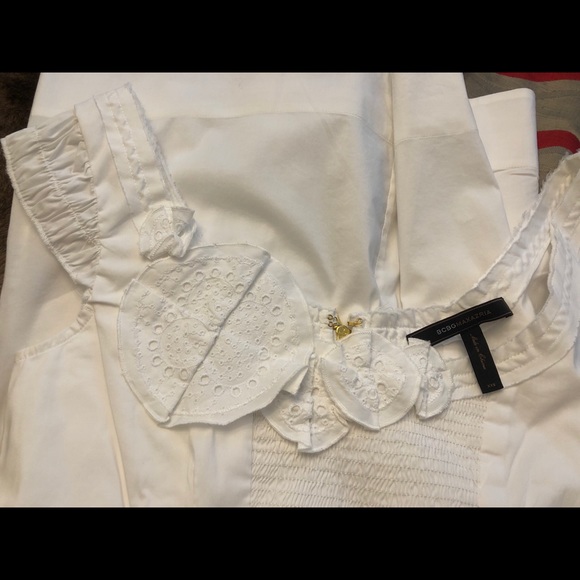 BCBGMAXAZRIA Rosette Detail Cotton Summer Dress – Size XXS - Picture 6 of 11